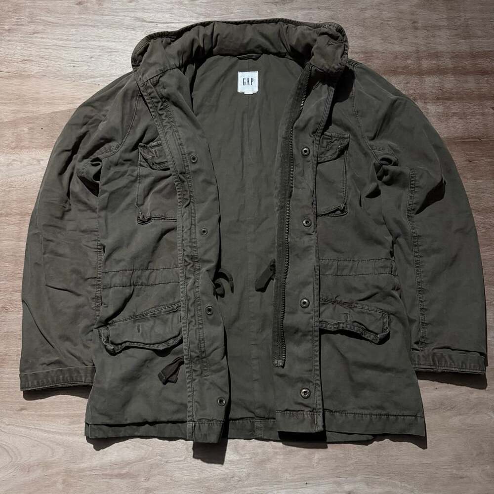 GAP Utility Field Jacket XS Olive Green Military Cargo 4 Pocket